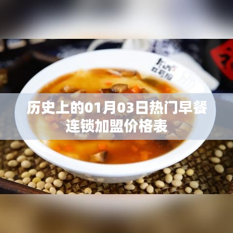 热门早餐连锁加盟价格表（历史日期，一月三日）