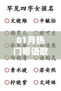 一月热门粤语歌曲，流行魅力与独特粤语文化韵味